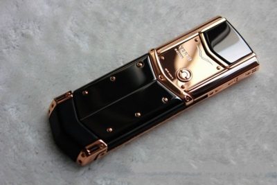 Vertu Singature S Lưng Đá Vàng Hồng (Độ Vỏ) Chính Hãng