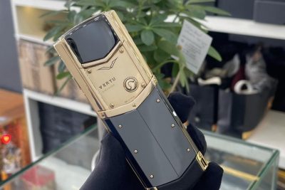 Vertu Sigature S Gold Lưng Đá Cao Cấp Độ Vỏ Chính Hãng