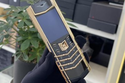 Vertu Sigature S Gold Lưng Đá Cao Cấp Độ Vỏ Chính Hãng