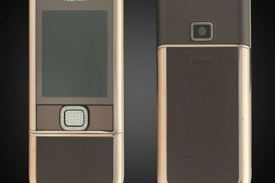 Điện thoại Nokia 8800E Rose Gold đính đá (da nâu)
