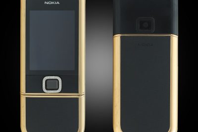 Điện thoại Nokia 8800E Rose Gold điểm đá (da đen)
