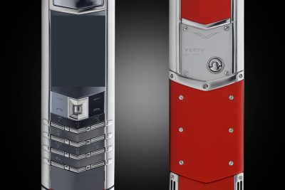 Điện thoại Vertu Signature S Silver da bê đỏ