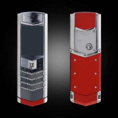 Điện thoại Vertu Signature S Silver da bê đỏ