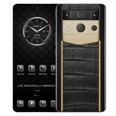 METAVERTU 2nd Generation Luxury Custom Made Gold Plain Weave with Diamond Alligator Black