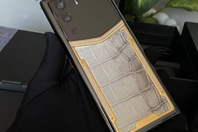 Vertu Meta 1 Clous Viền Đính Kim Bọc Da Cá Sấu