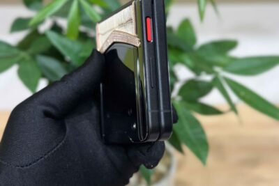 Vertu Iron Flip Diamionds Rose Gold 18k Lưng Bọc Da Cá Sấu Hymlaya