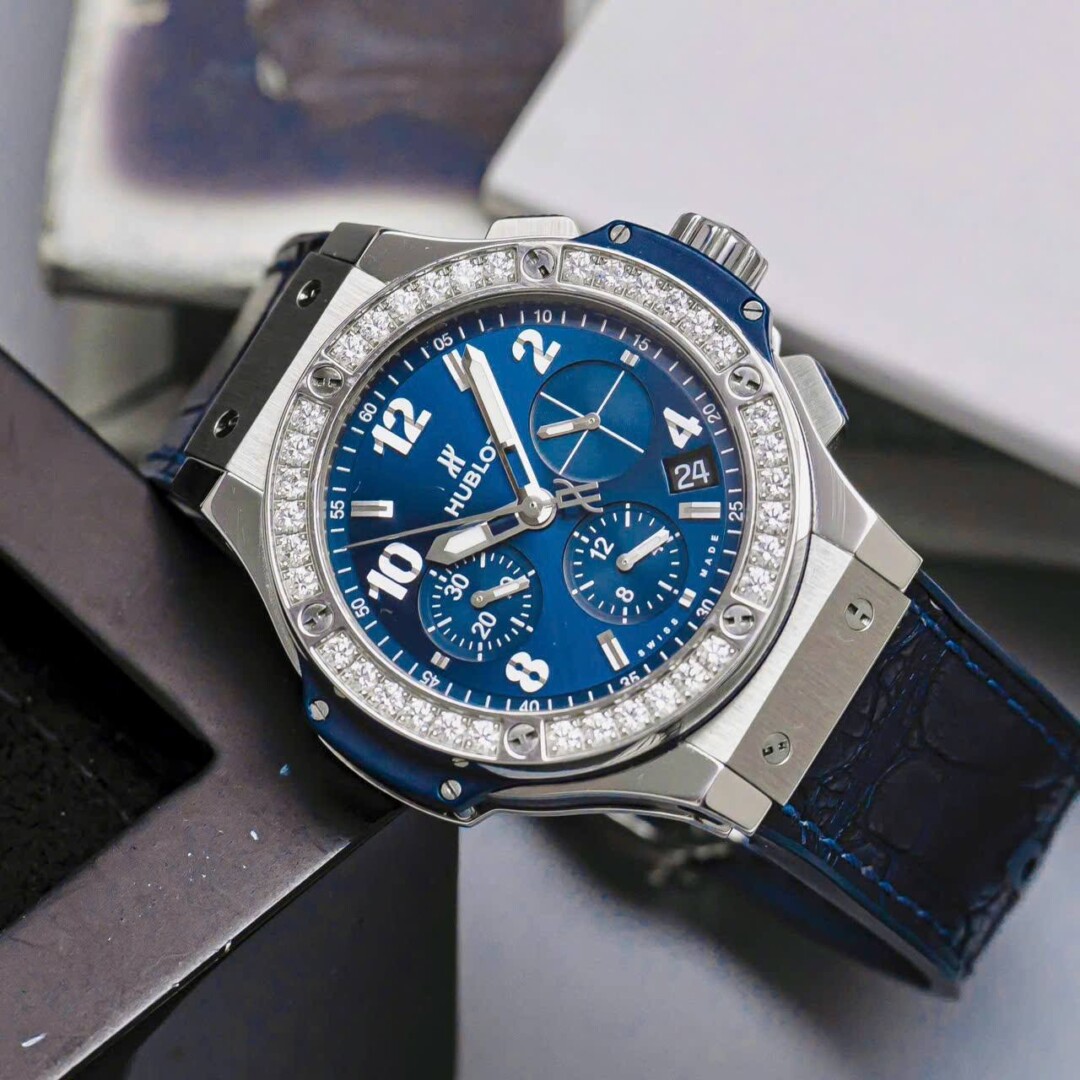 Đồng Hồ Hublot Big Bang Ceramic Blue Diamonds 41mm 5
