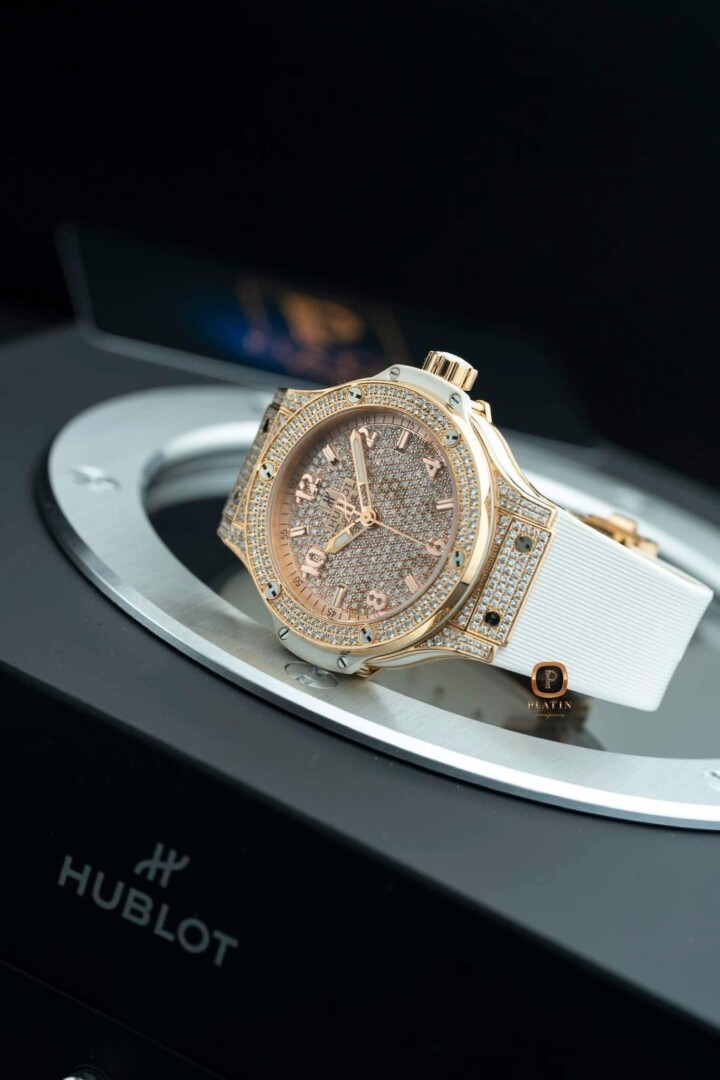 Đồng Hồ Hublot Big Bang One Click King Gold White Full Pavé 39mm 3