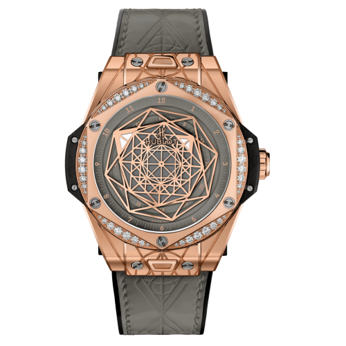 Đồng Hồ Hublot Big Bang One Click Sang Bleu King Gold Grey Diamonds