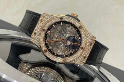 Đồng Hồ Hublot Classic Fusion Aerofusion Moonphase King Gold Dimonds 42mm