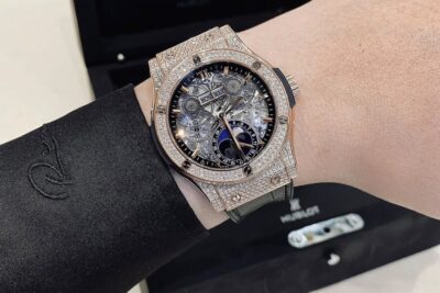 Đồng Hồ Hublot Classic Fusion Aerofusion Moonphase King Gold Dimonds 42mm
