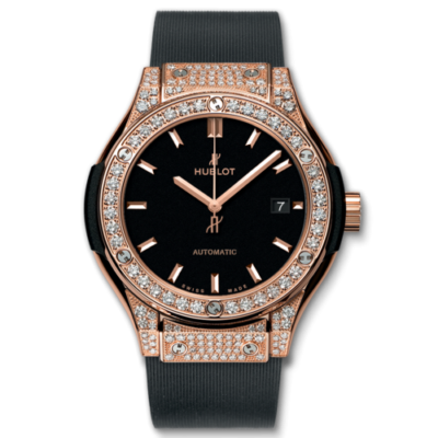 Đồng Hồ Hublot Classic Fusion Black King Gold Pavé 33mm