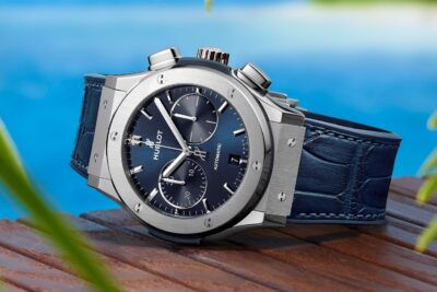 Đồng Hồ Hublot Classic Fusion Blue Chronograph Titanium Blue Dial