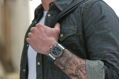 Đồng Hồ Hublot Classic Fusion Blue Chronograph Titanium Blue Dial