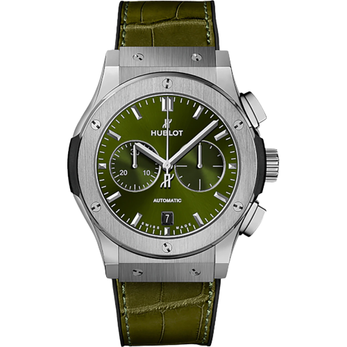 Đồng Hồ Hublot Classic Fusion Chronograph Titanium Green 3