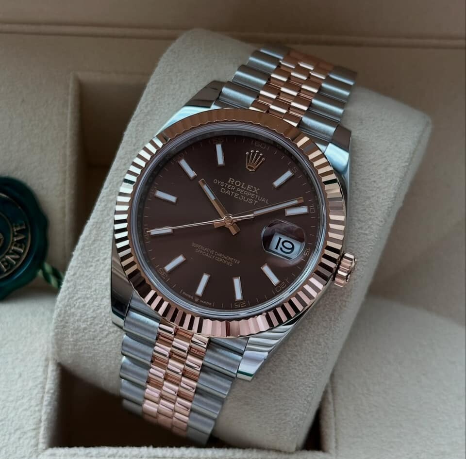 Đồng Hồ Rolex Datejust 41mm Steel & Everose Gold Chocolate Dial 126331 2