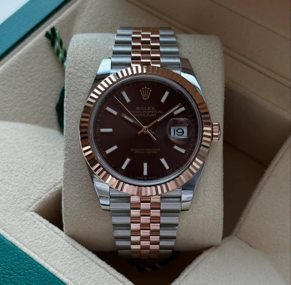 Đồng Hồ Rolex Datejust 41mm Steel & Everose Gold Chocolate Dial 126331 3