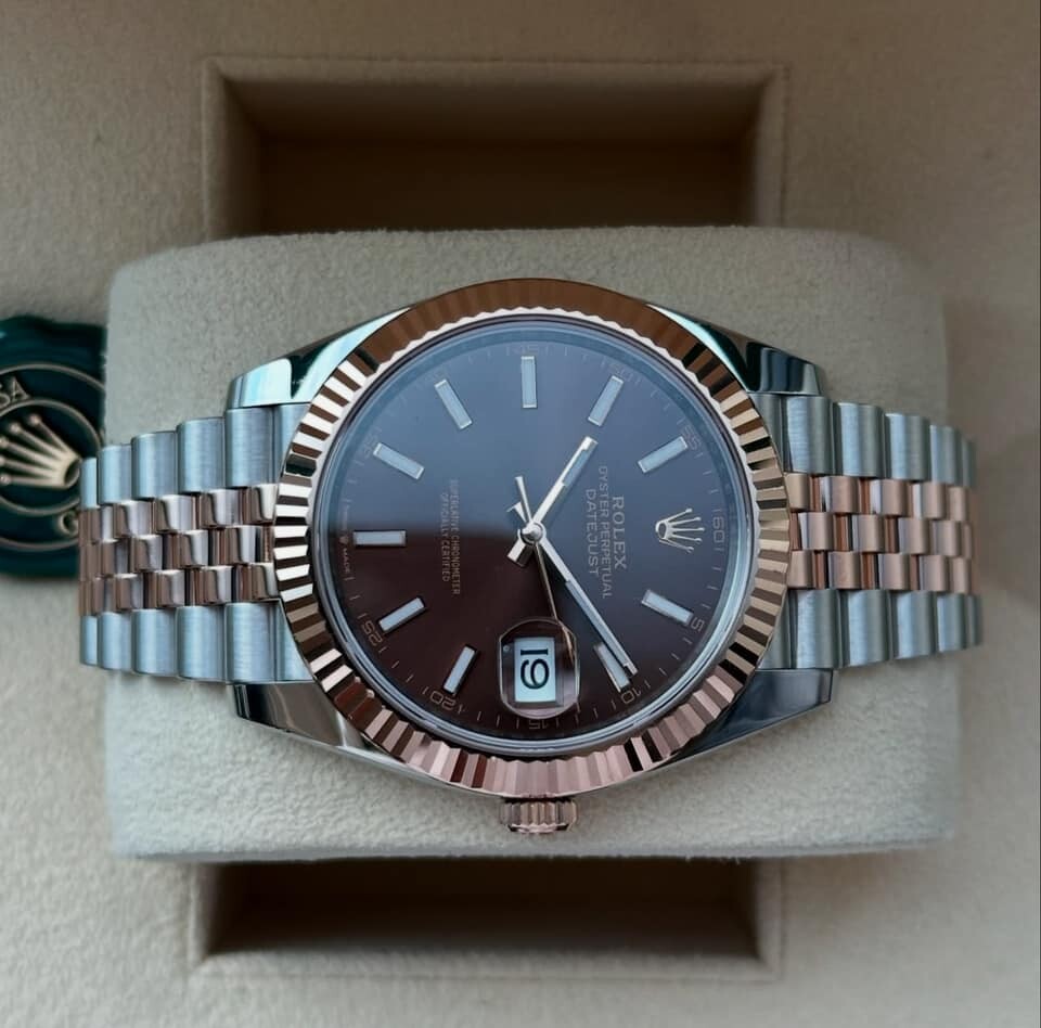 Đồng Hồ Rolex Datejust 41mm Steel & Everose Gold Chocolate Dial 126331 4