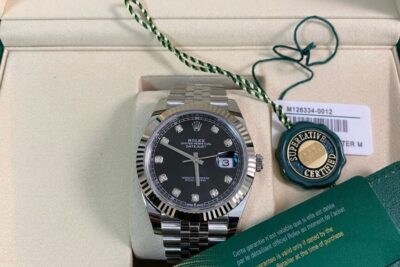 Đồng Hồ Rolex Datejust White Gold Oyster Steel Diamond 126334