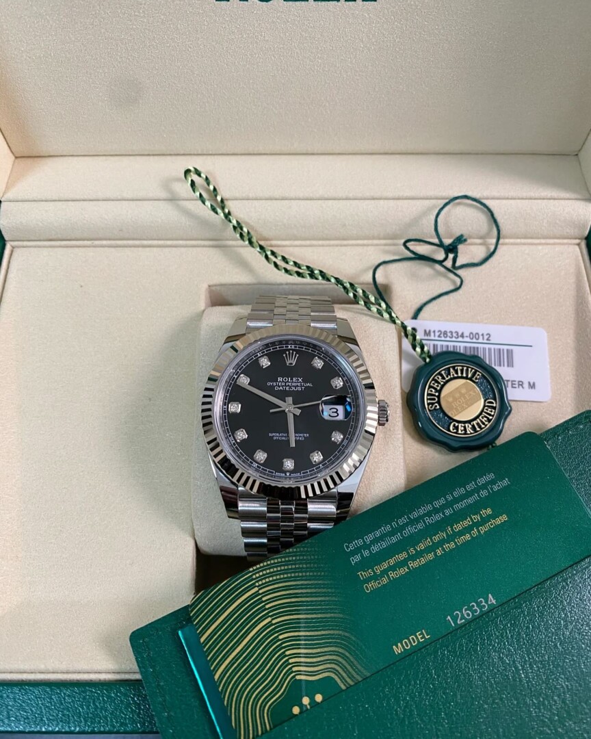 Đồng Hồ Rolex Datejust White Gold Oyster Steel Diamond 126334 2