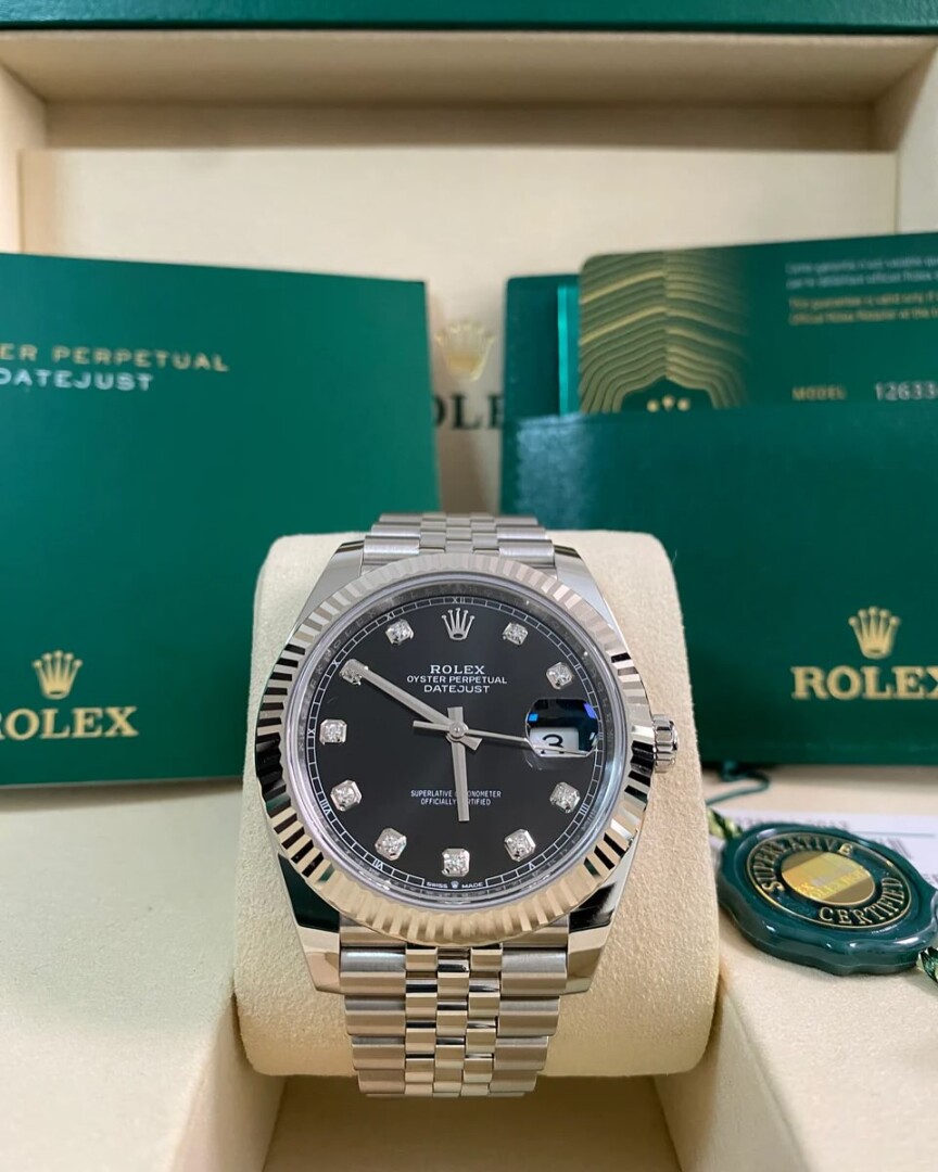 Đồng Hồ Rolex Datejust White Gold Oyster Steel Diamond 126334 3