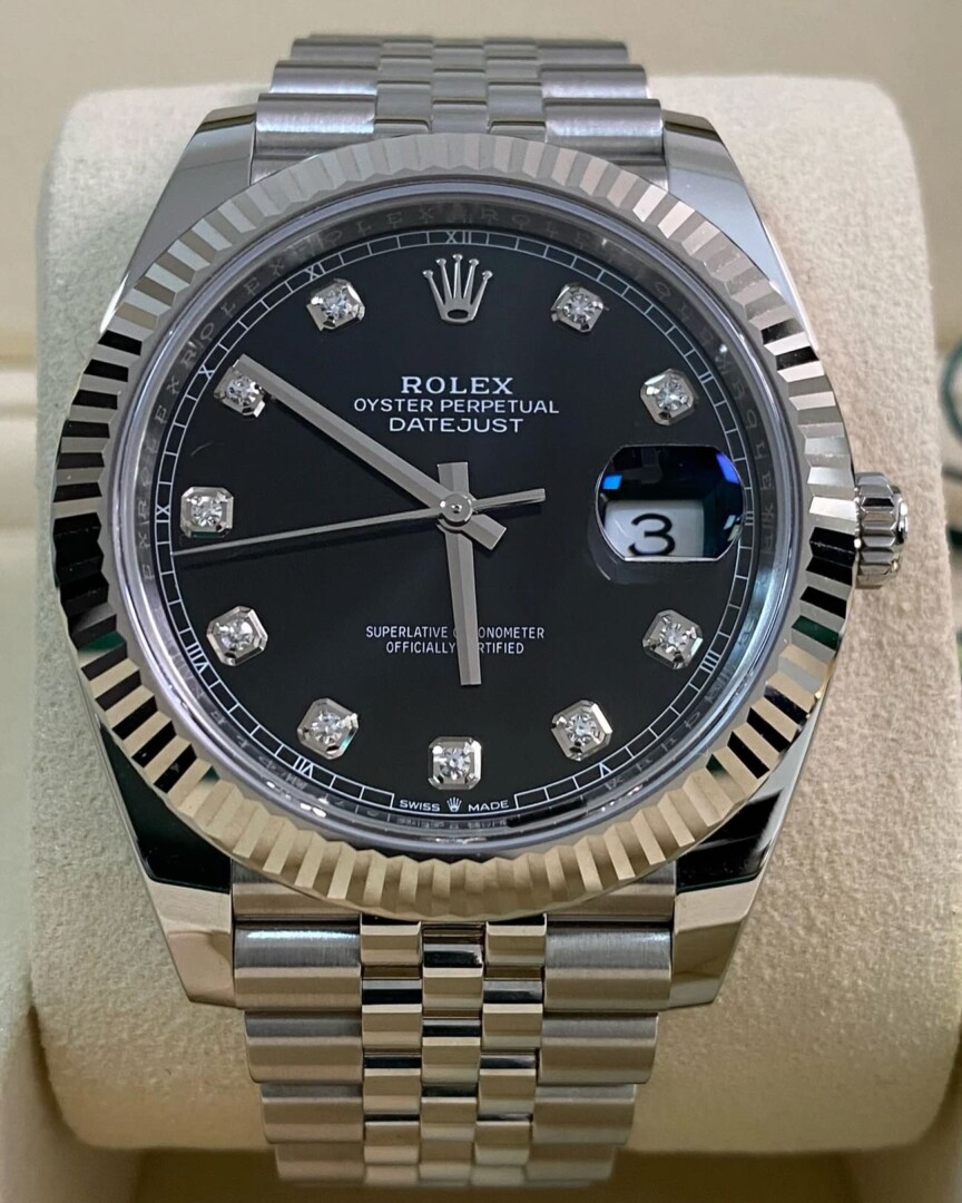 Đồng Hồ Rolex Datejust White Gold Oyster Steel Diamond 126334 4