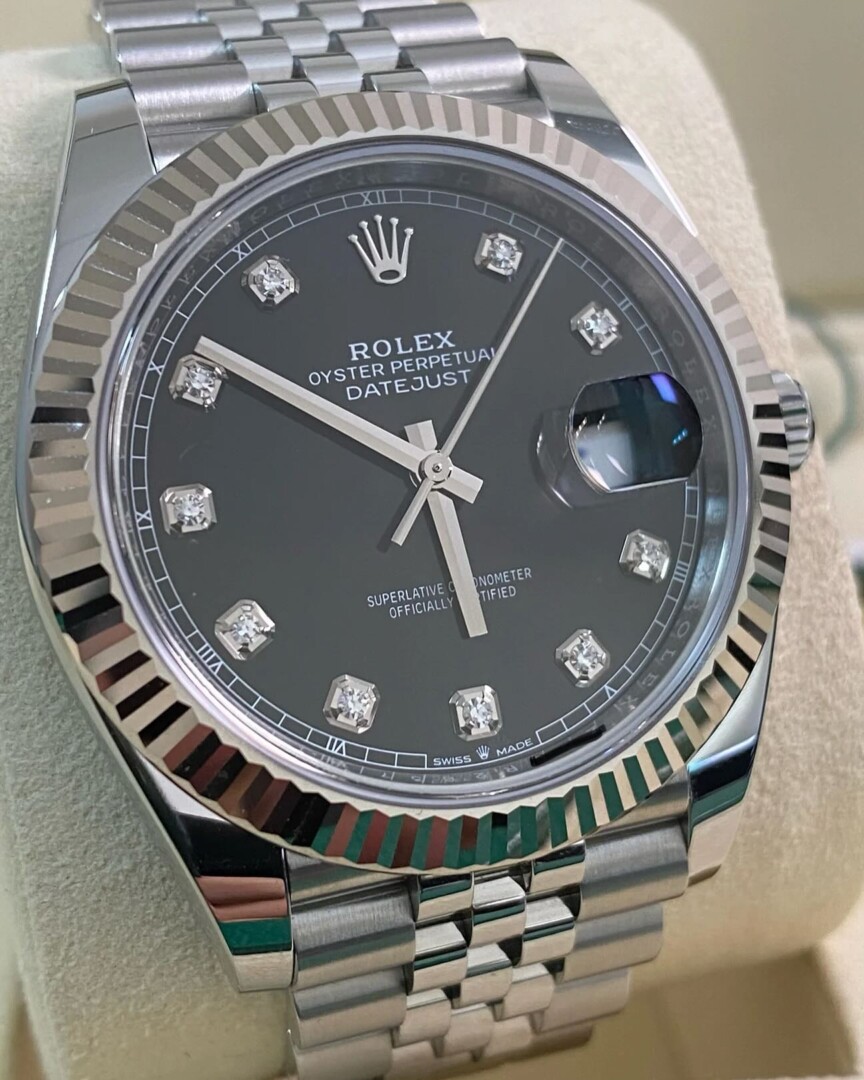 Đồng Hồ Rolex Datejust White Gold Oyster Steel Diamond 126334 5