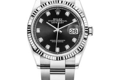 Đồng Hồ Rolex Datejust White Gold Steel Black Diamond 126234