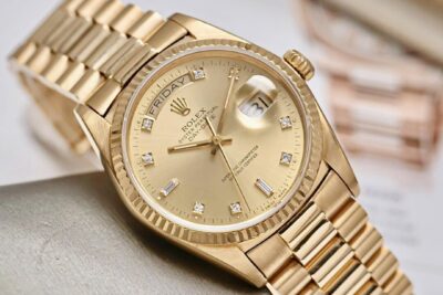 Đồng Hồ Rolex Day Date President Cọc Kim Cương Vàng Khối 18k 18238