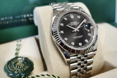 Đồng Hồ Rolex Datejust White Gold Steel Black 126334
