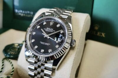 Đồng Hồ Rolex Datejust White Gold Steel Black 126334