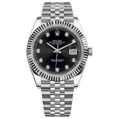 Đồng Hồ Rolex Datejust White Gold Steel Black 126334