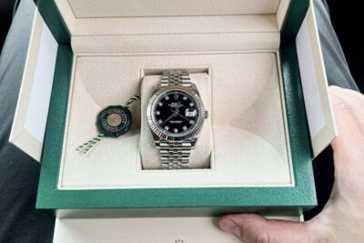 Đồng Hồ Rolex Datejust White Gold Steel Black 126334