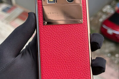 Vertu Aster T Mạ Vàng Da Bê Đỏ Chính Hãng