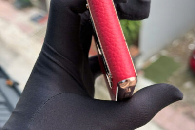 Vertu Aster T Mạ Vàng Da Bê Đỏ Chính Hãng