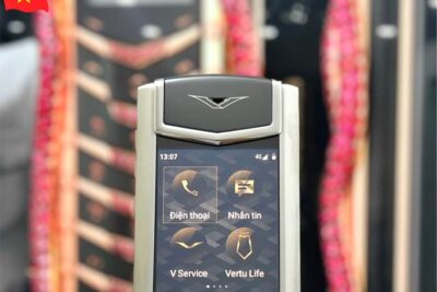 Vertu Signature V Stainless Steel Pure Silver lướt đẹp