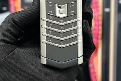 Vertu Signature V Stainless Steel Pure Silver lướt đẹp