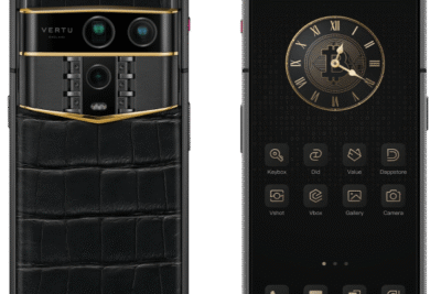 Vertu Agent Q Black Premium Mix gold da cá sấu