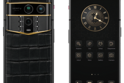 Vertu Agent Q Black Premium Mix gold da cá sấu