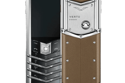 Vertu SIGNATURE V Stainless Steel Silver Khaki Brown lướt đẹp