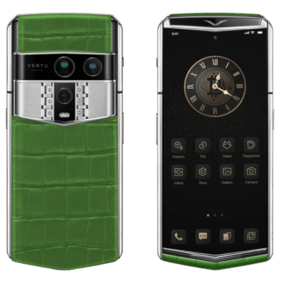 Vertu Agent Q bản thép da cá sấu